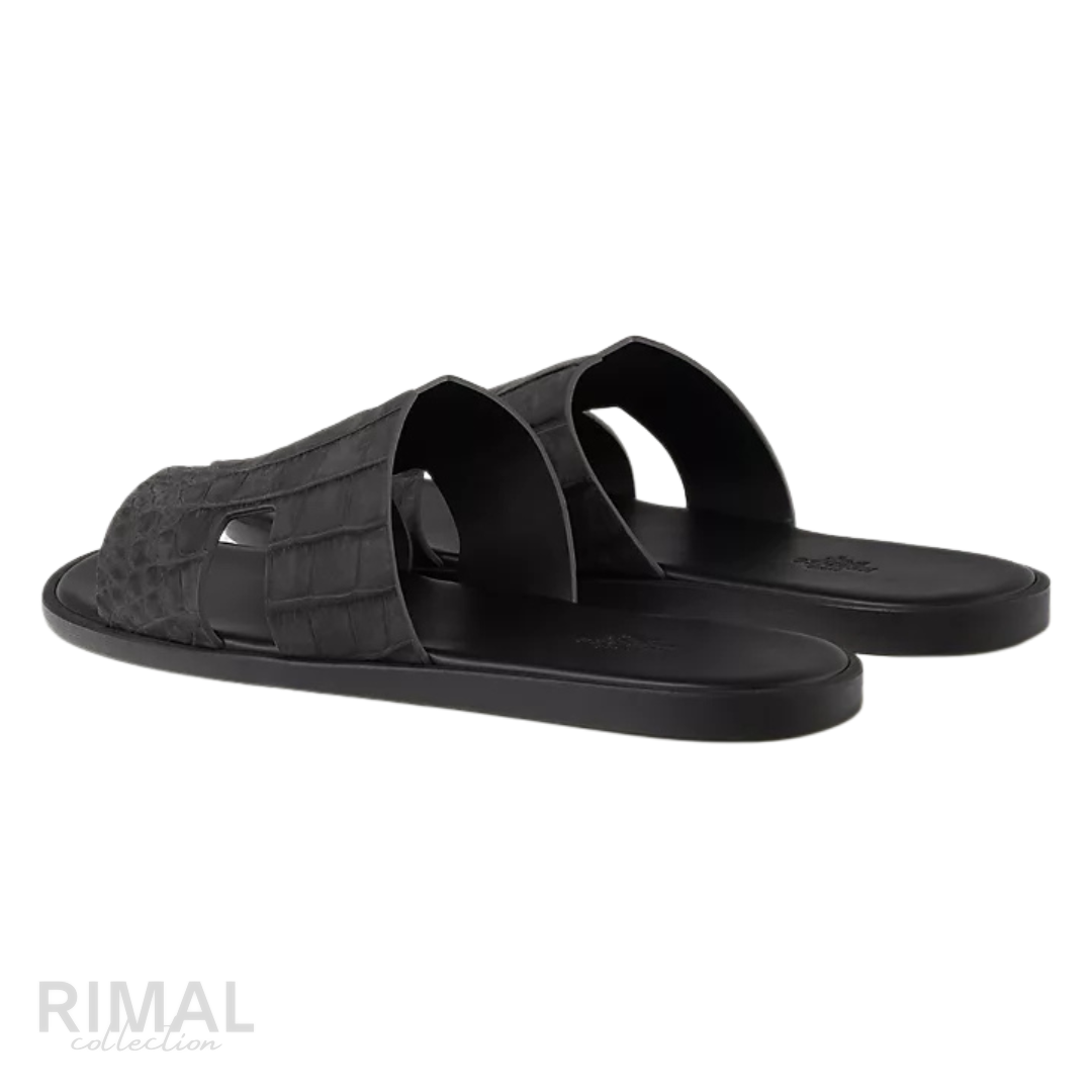 Hermès Izmir Sandals – Gris Carbone - View 2