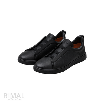 Zegna Triple Stitch Sneakers – Full Black - View 1