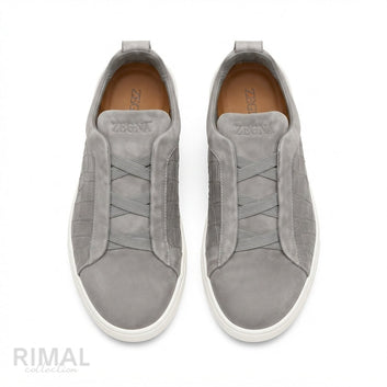 Zegna Triple Stitch Sneakers – Grey - View 2