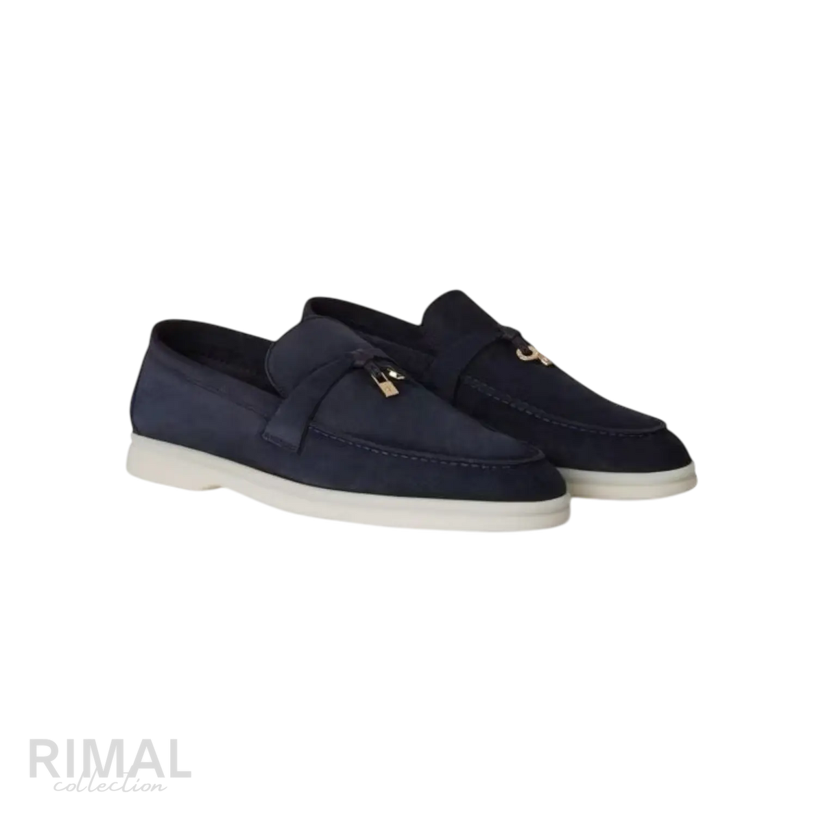 Loro Piana Summer Charms Loafers – Argo Blue Melange - View 1