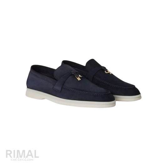 Loro Piana Summer Charms Loafers – Argo Blue Melange - View 1