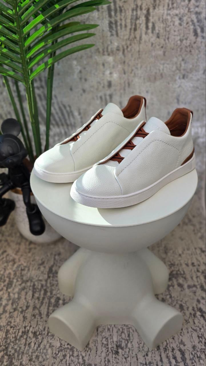 Zegna Footwear | Triple Stitch White