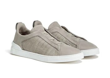Zegna Triple Stitch Neutrals Sneaker | Men