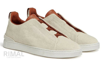 Zegna Triple Stitch Egg Shell Sneaker | Men