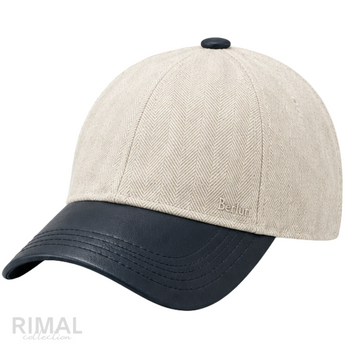 Berluti | Herringbone & Leather Visor Baseball Cap - View 2