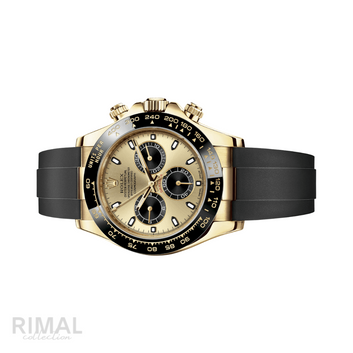 Rolex Gold Champagne Black Dial Watch