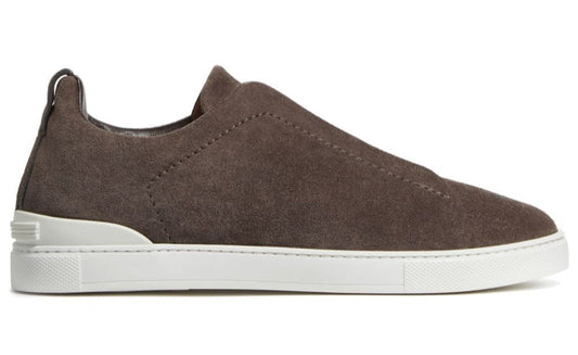 Zegna Triple Stitch Sneaker - Brown | Men