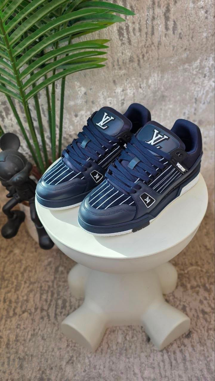 Louis Vuitton LV Trainer Sneakers – Navy Blue - View 3