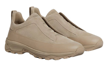 Zegna Monte Taupe Grey Sneaker | Men
