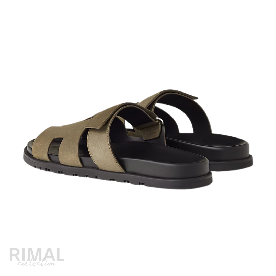 Hermès | Chypre Sandals Vert Toundra - View 2