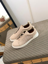 Zegna Footwear | Triple Stitch Crocodile Beige