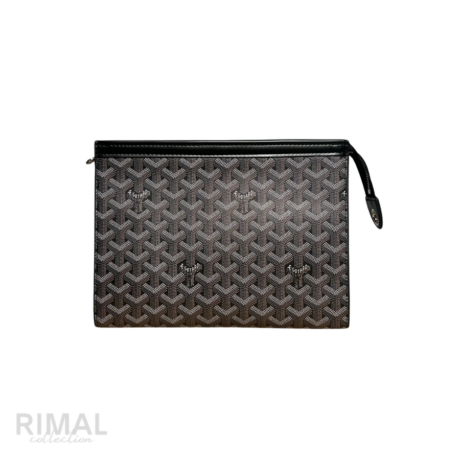 Goyard Pattern Clutch – Grey