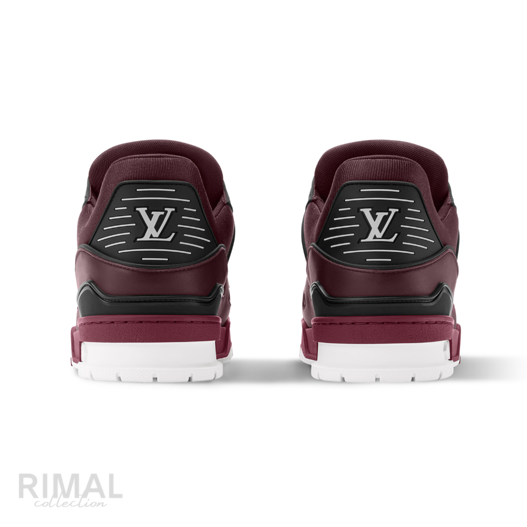 Louis Vuitton LV Trainer Striped Velvet Sneakers – Bordeaux - View 3