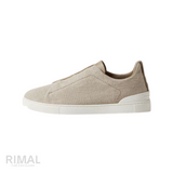 Zegna Footwear | Triple Stitch Cotton Light Beige