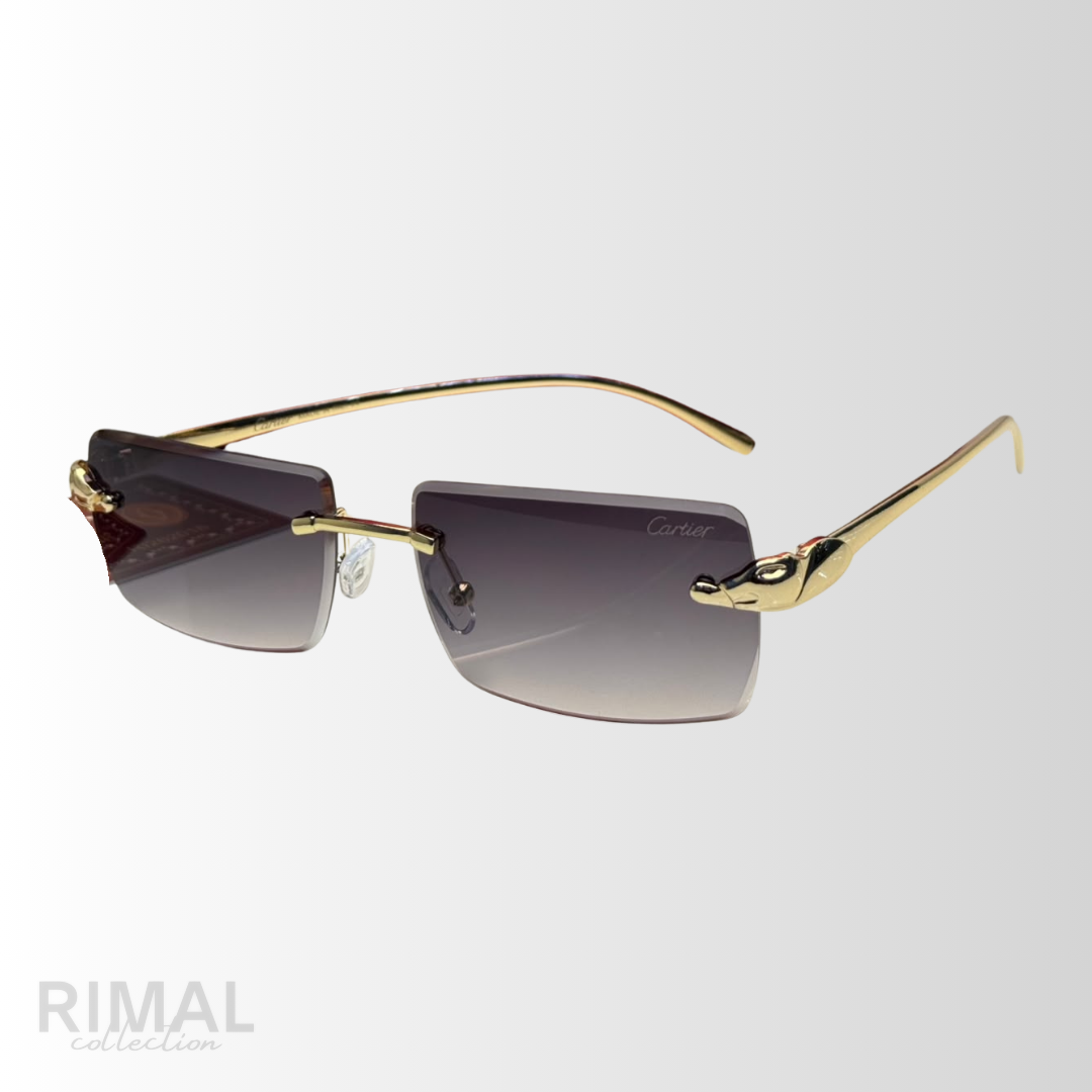 Cartier Sunglasses Rimless Glasses Black-Shade - View 1
