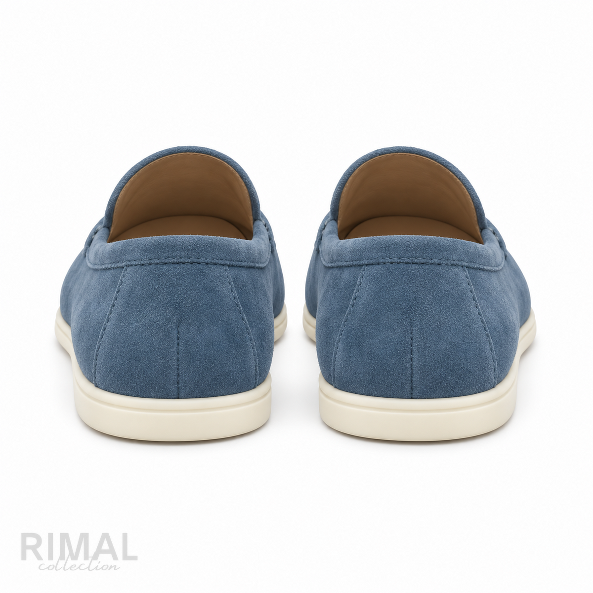 Loro Piana Summer Walk Suede Loafers – Blue - View 2
