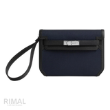 Hermès Depeche 25 Pouch – Bleu Marine / Noir