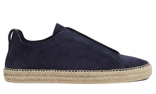 Zegna Triple Stitch Espadrille - Dark Blue | Men