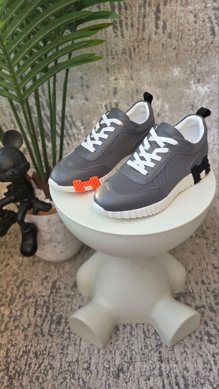 Hermès | Sporty Sneakers – Grey – Product Image 1