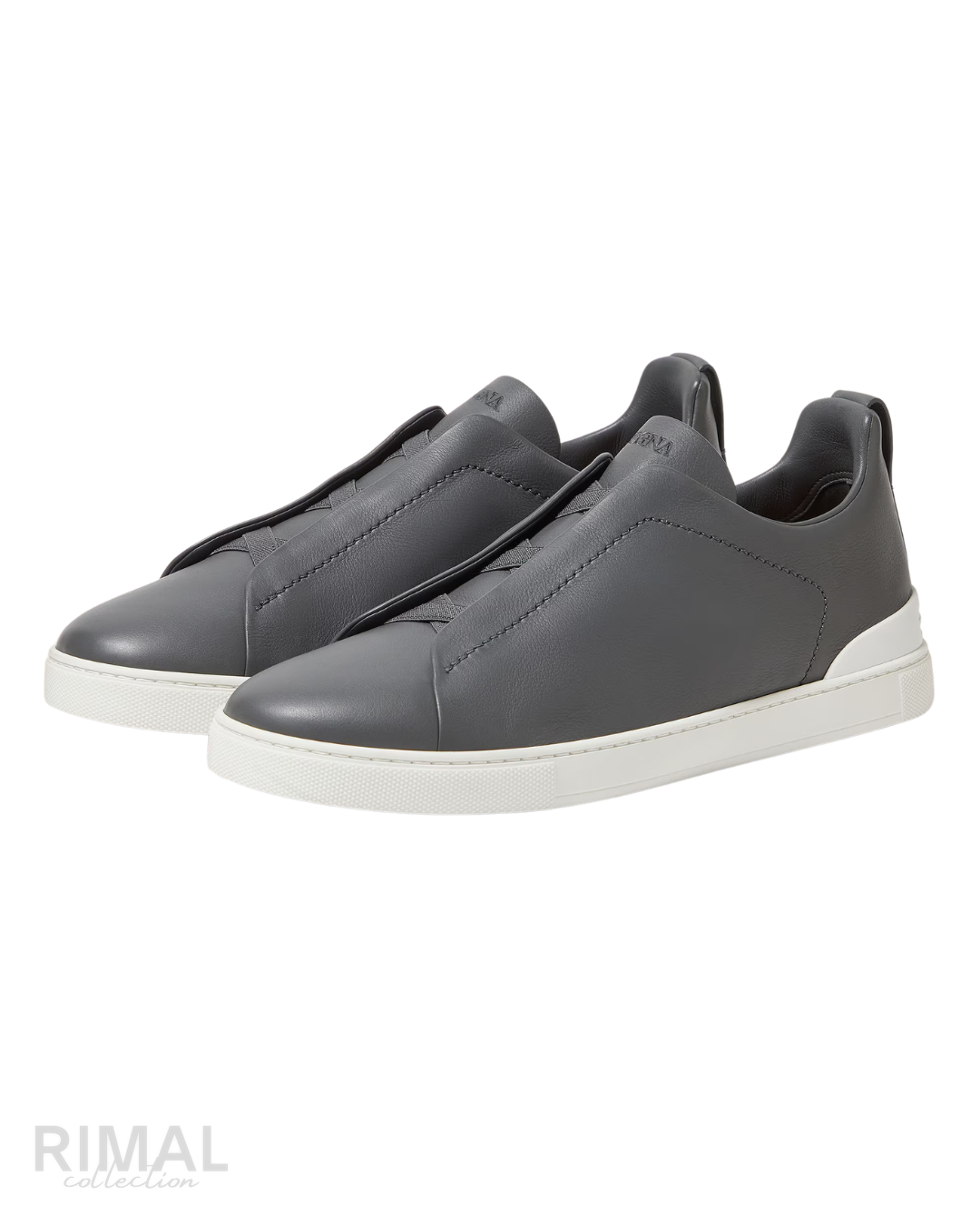 Zegna Triple Stitch SECONDSKIN Sneakers – Dark Grey - View 3
