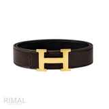 Hermès Belt | Brown Belt Gold Logo