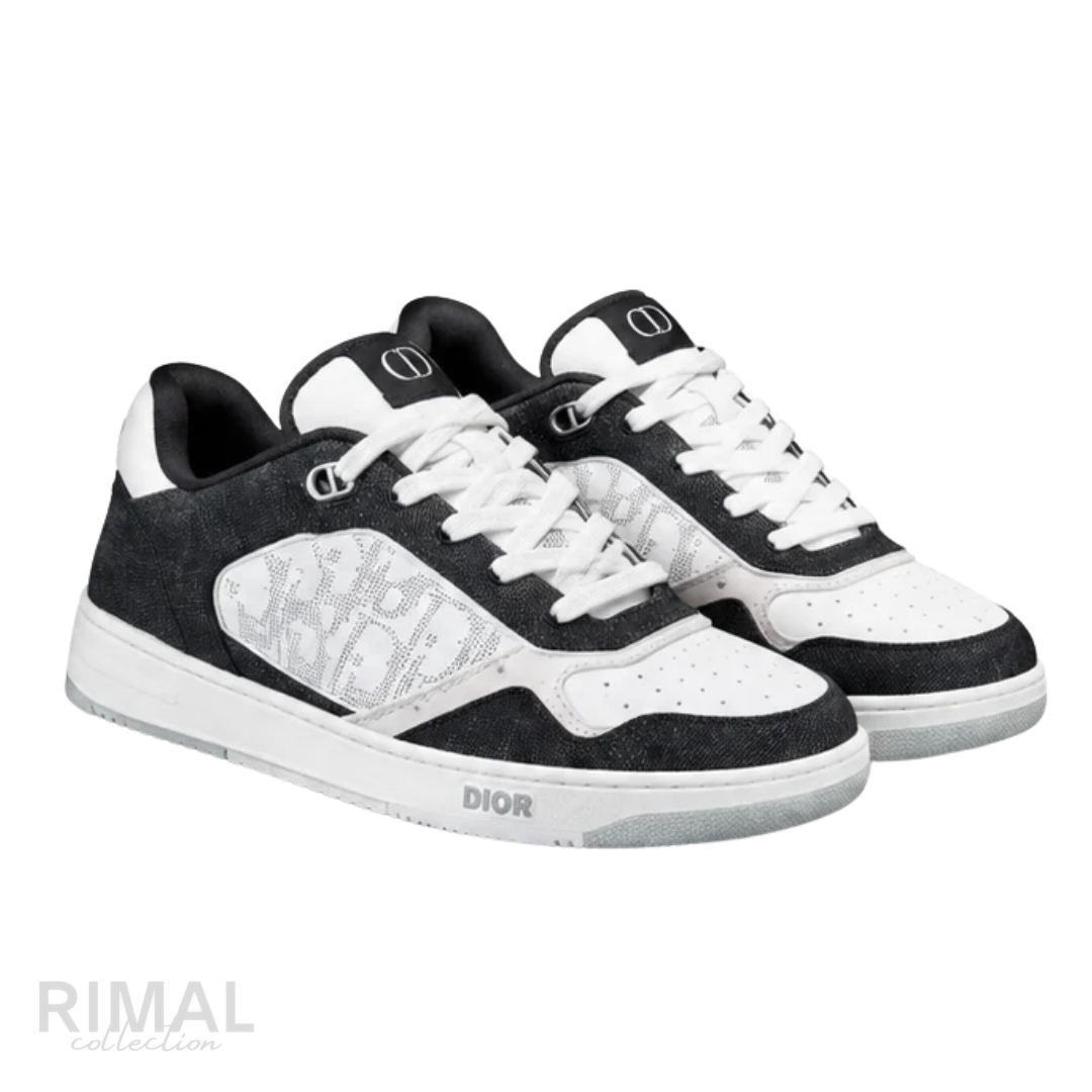 DIOR B27 Low-Top Sneakers Black White Oblique Galaxy Leather