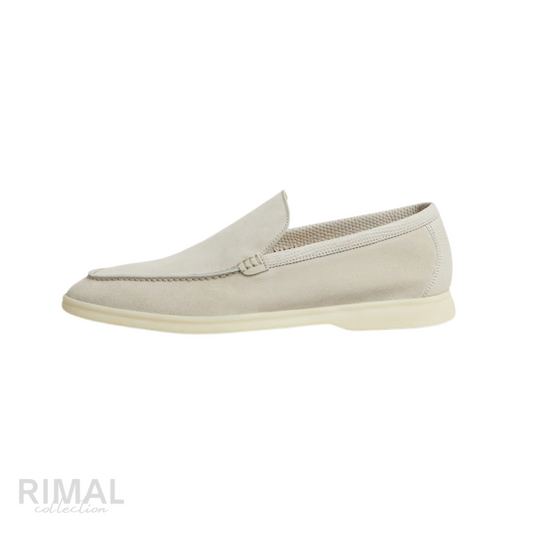 Loro Piana Suede Loafers – Pearl - View 1