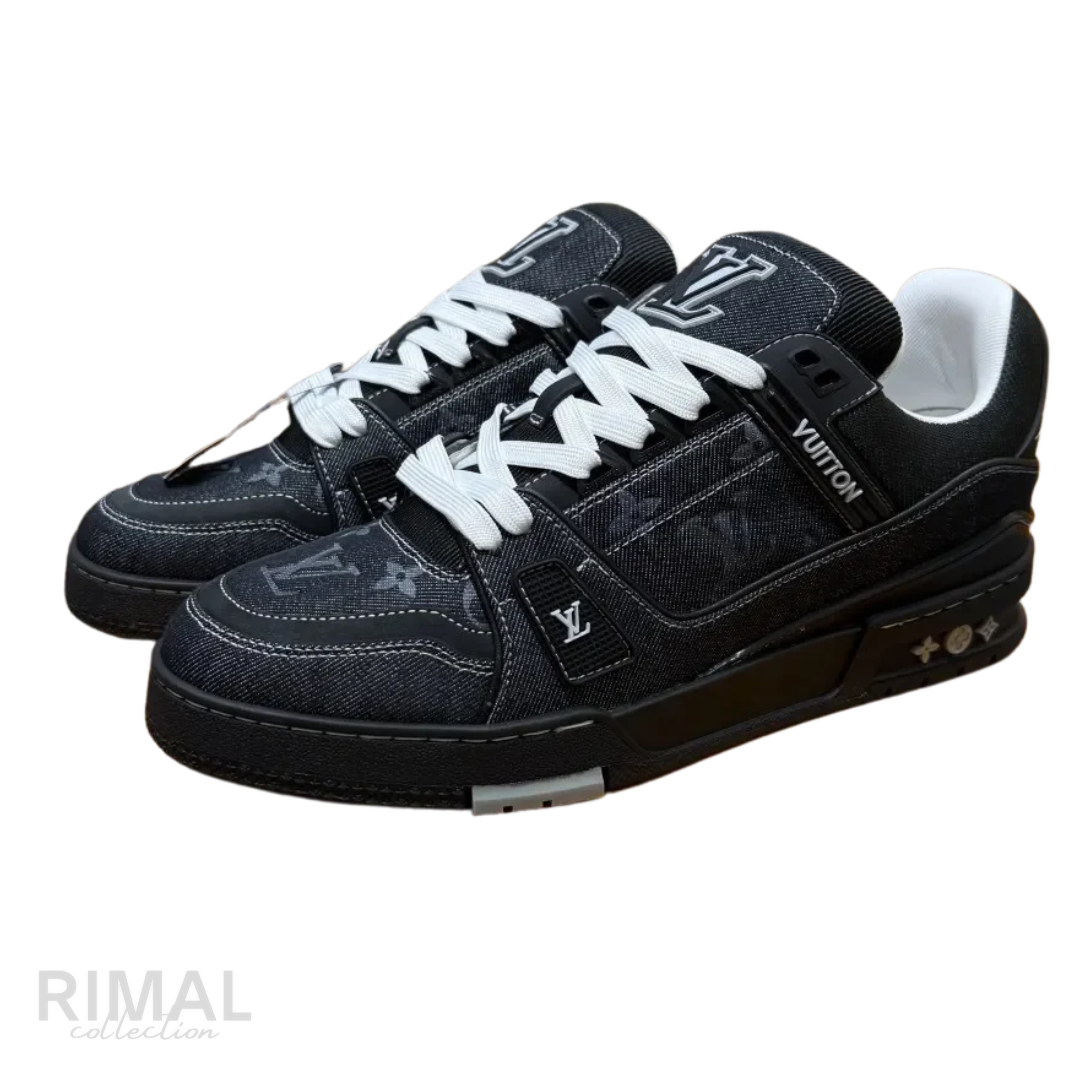 Louis Vuitton LV Trainer Denim Sneaker – Black - View 4