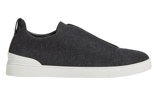 Zegna Triple Stitch Sneaker - Black | Men