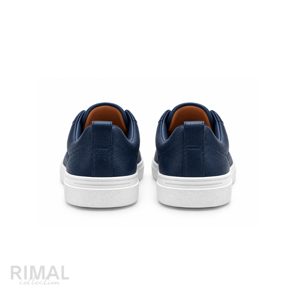Zegna Triple Stitch Sneakers – Navy Blue - View 2