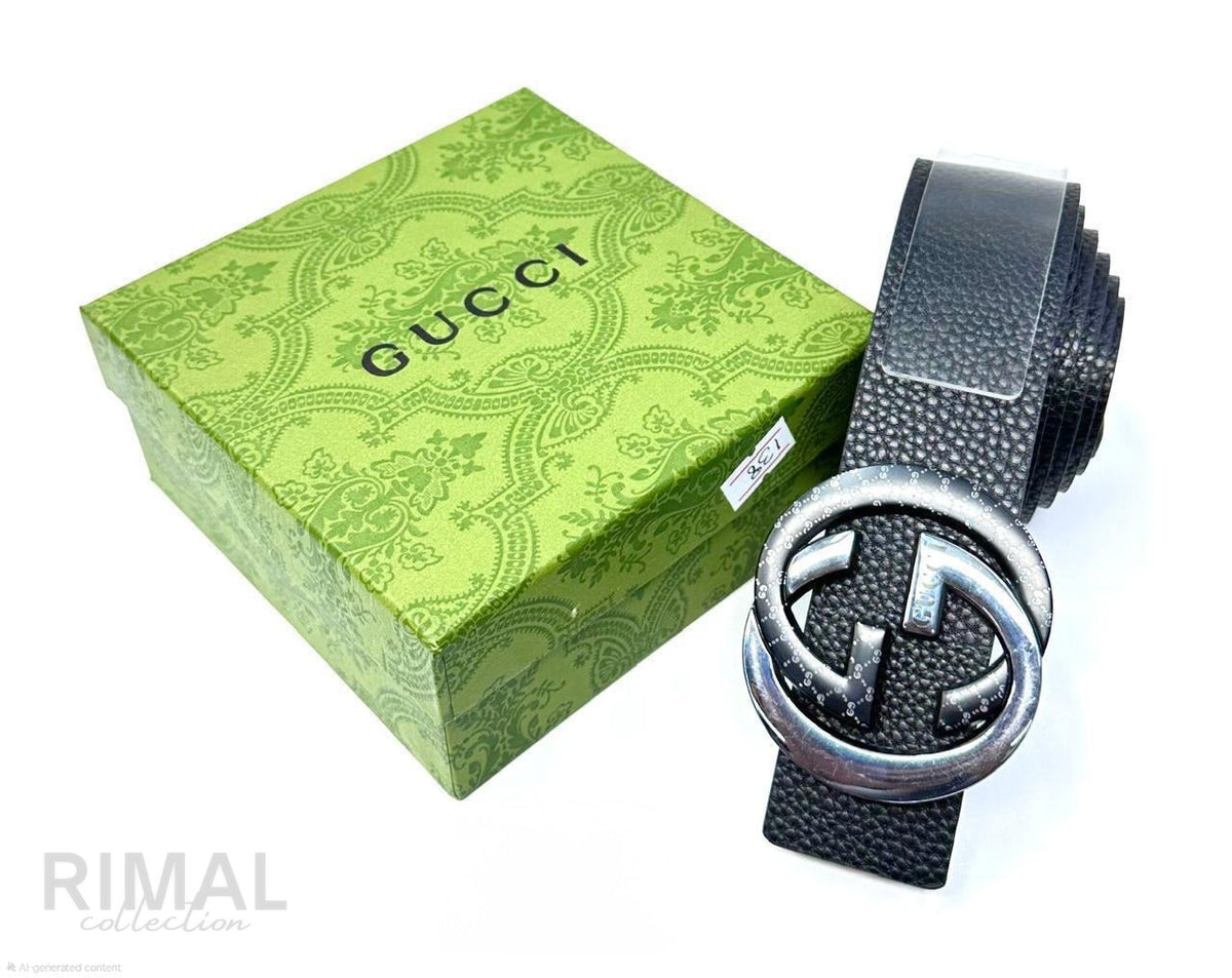 Gucci | Blondie Interlocking G Belt – Black / Gold / Black – Product Image 1