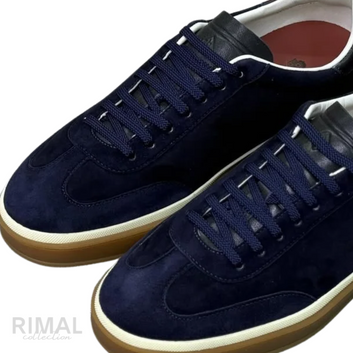 Loro Piana Tennis Walk Suede Sneakers – Navy Blue - View 2