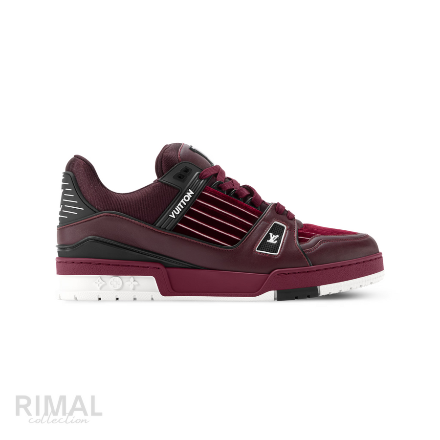 Louis Vuitton LV Trainer Striped Velvet Sneakers – Bordeaux