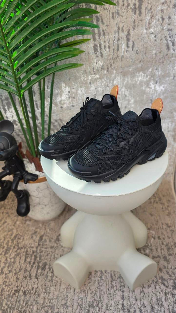Louis Vuitton LV Tatic Knit Sneakers – Black - View 5