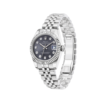 Rolex Datejust Oystersteel Purple Dial Watch