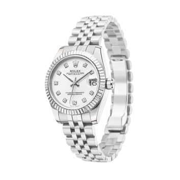 Rolex Datejust White Diamond Dial Watch