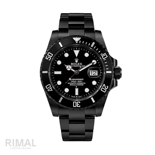 Rolex Submariner Date Black Dial Black Tone Watch - image 1