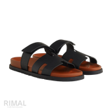 Hermès Chypre Sandals – Noir / Naturel