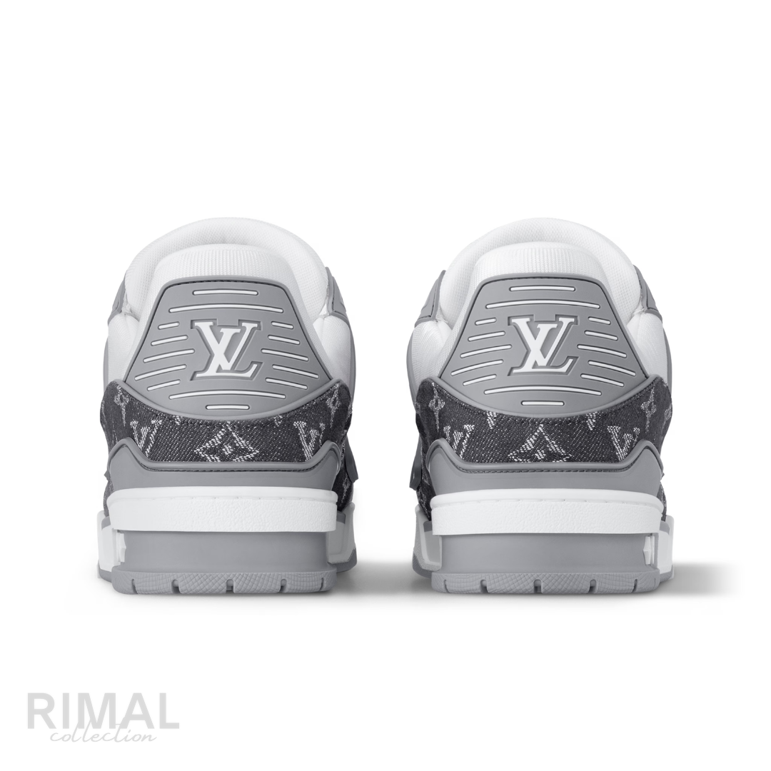 Louis Vuitton LV Trainer Sneakers – White & Grey - View 3