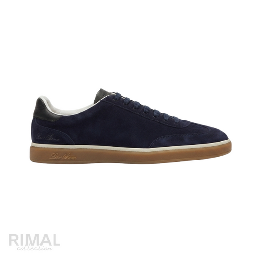 Loro Piana Tennis Walk Suede Sneakers – Dark Blue - View 4