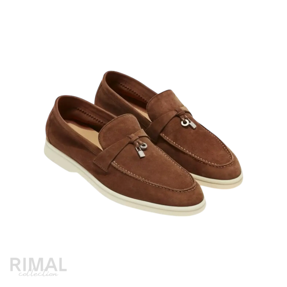 Loro Piana Summer Charms Loafers – Saddle Brown - View 1