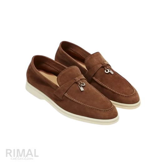 Loro Piana Summer Charms Loafers – Saddle Brown - View 1