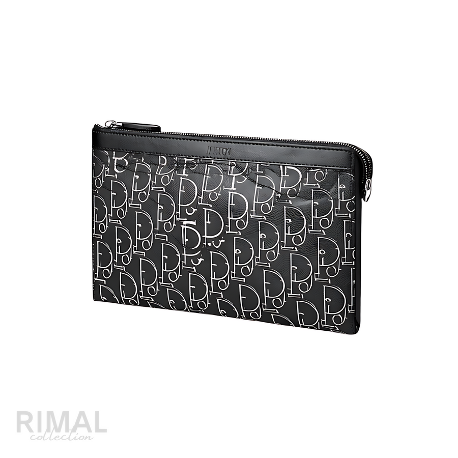 Dior A5 Black Oblique Jacquard Wallet