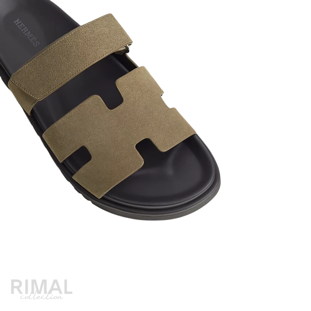 Hermès | Chypre Sandals Vert Toundra - View 4