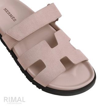 Hermès Chypre Sandals – Pink Suede - View 2