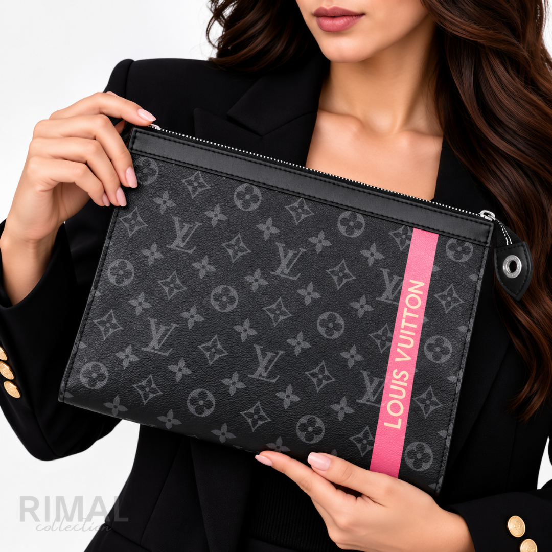 Louis Vuitton – Monogram Pouch Pink LV Strip