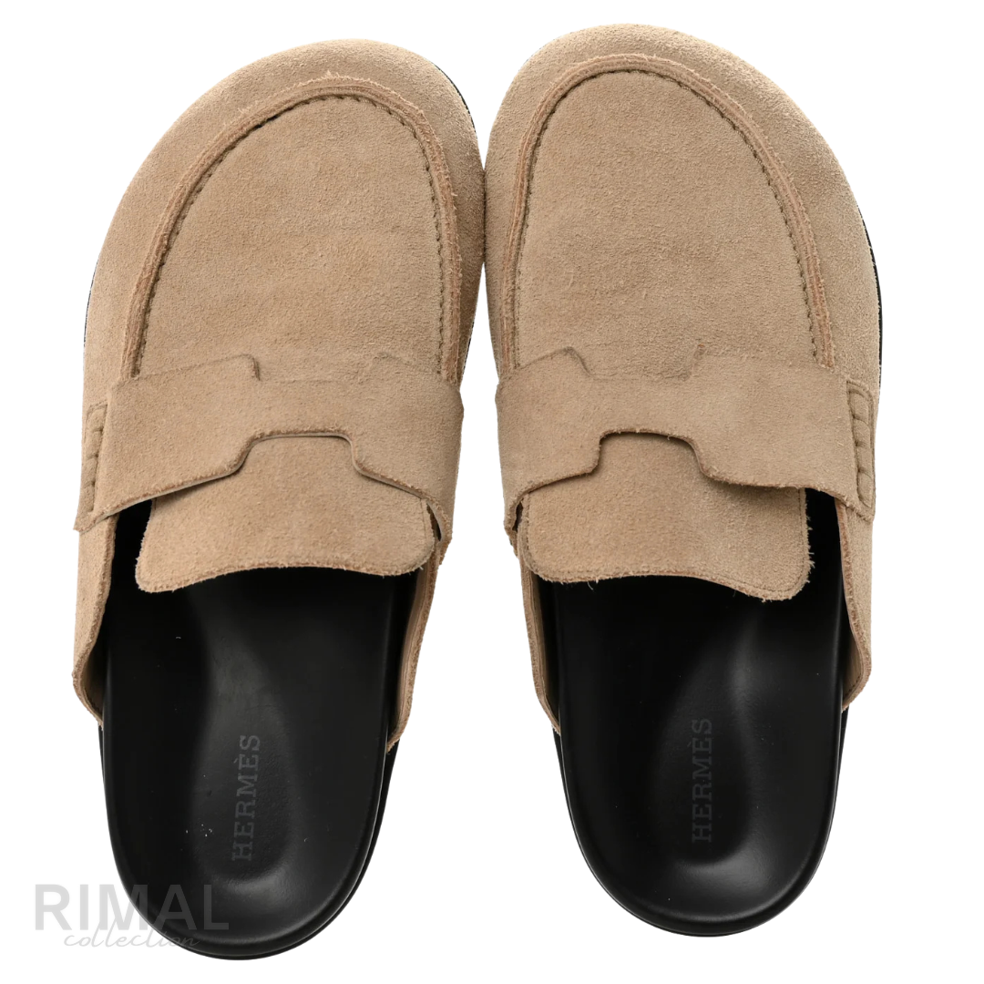 Hermès Go Mule – Beige Argile Suede – View 5