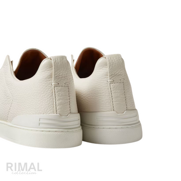Zegna Triple Stitch Sneaker – White Deerskin – View 2
