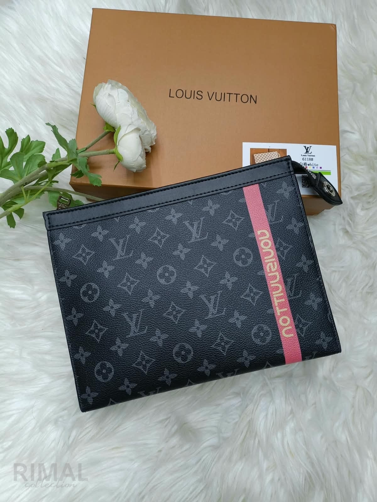 Louis Vuitton – Monogram Pouch Pink LV Strip