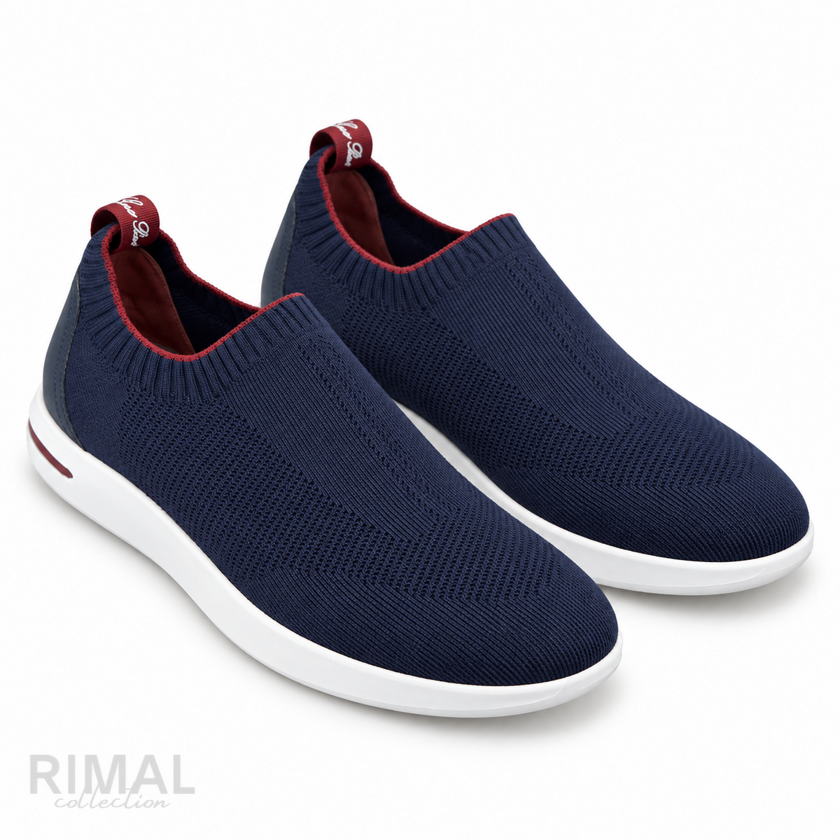 Loro Piana 360 LP Flexy Walk Knit Slip-On Sneakers – Navy - View 5